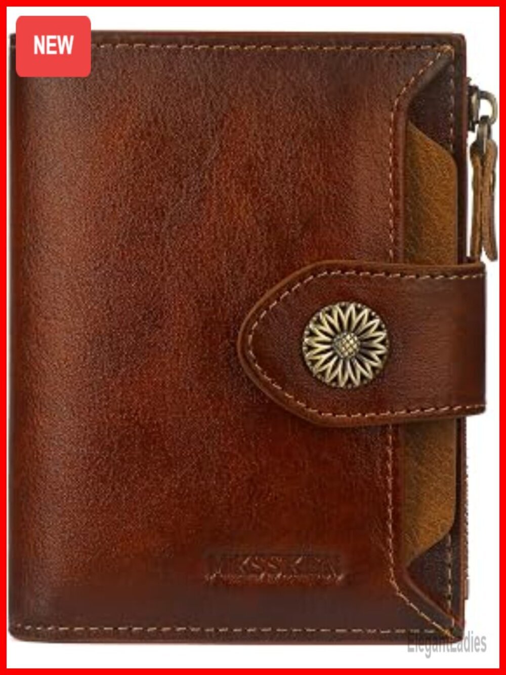 Genuine Leather RFID Bifold Wallet with Removable ID Window